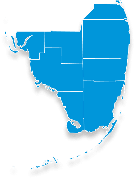 Map of Florida service areas